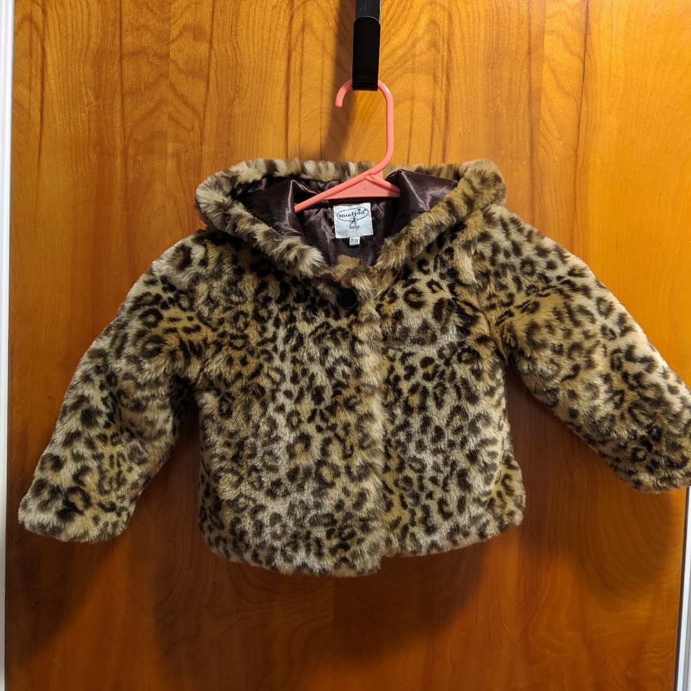 Mudpie faux leopard coat 2T/3T